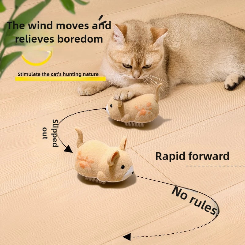 Brinquedo Interativo e Elétrico para Gatos (Modelo Rato ou Hamster) – Com Movimento Autônomo e Desvio de Obstáculos