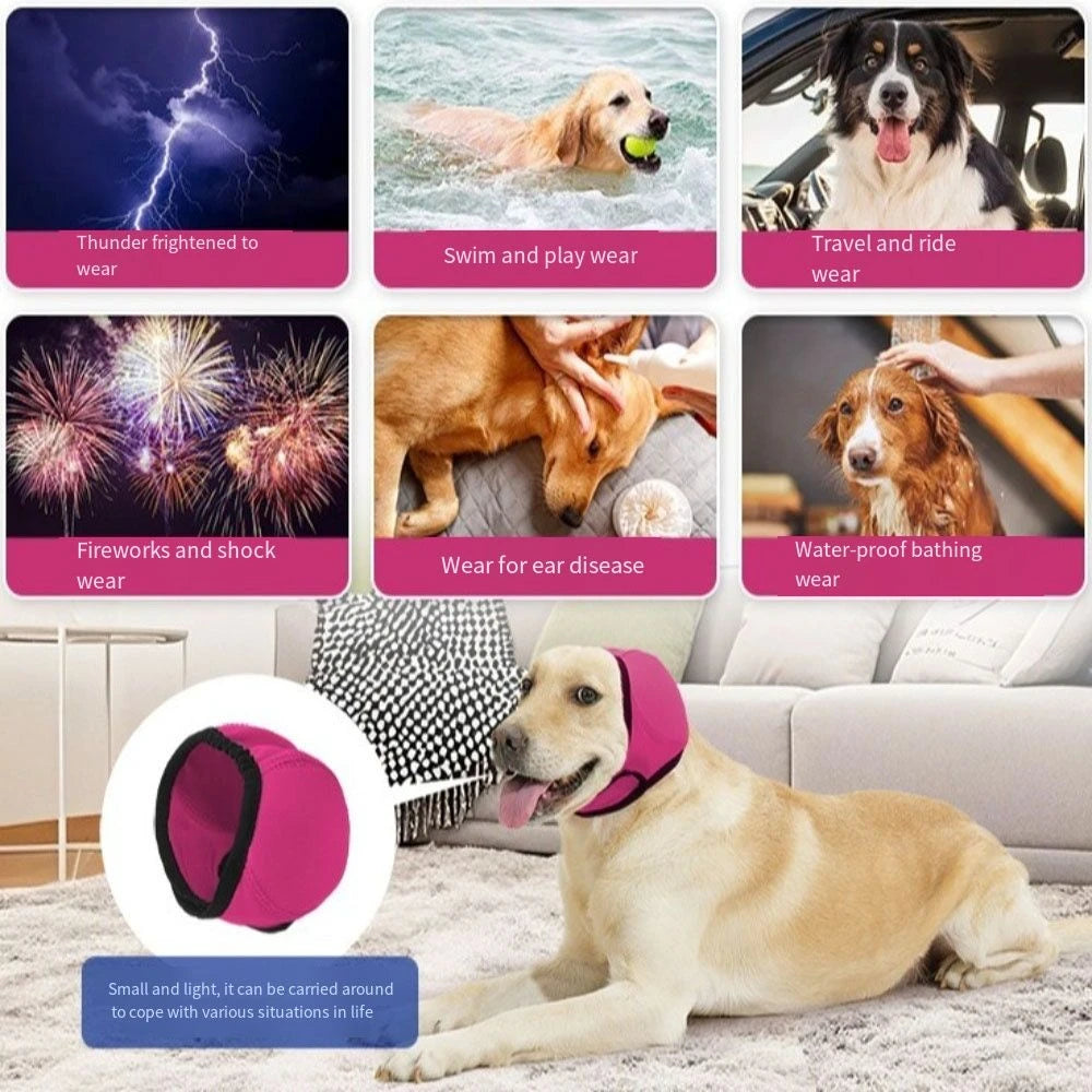 Protetor de Ouvido para Cães com Redução de Ruído – Proteção Auditiva, Abafador Calmante e Ajustável (À Prova d'Água)