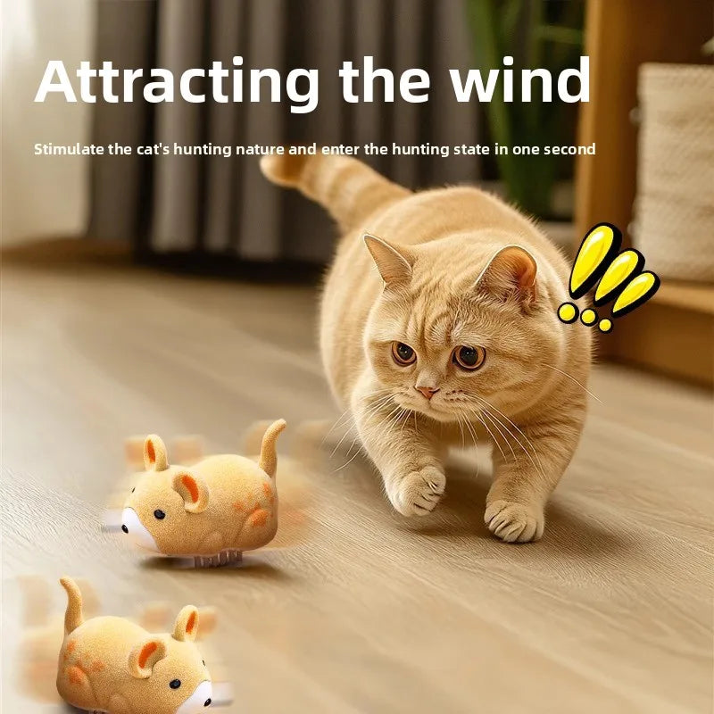 Brinquedo Interativo e Elétrico para Gatos (Modelo Rato ou Hamster) – Com Movimento Autônomo e Desvio de Obstáculos