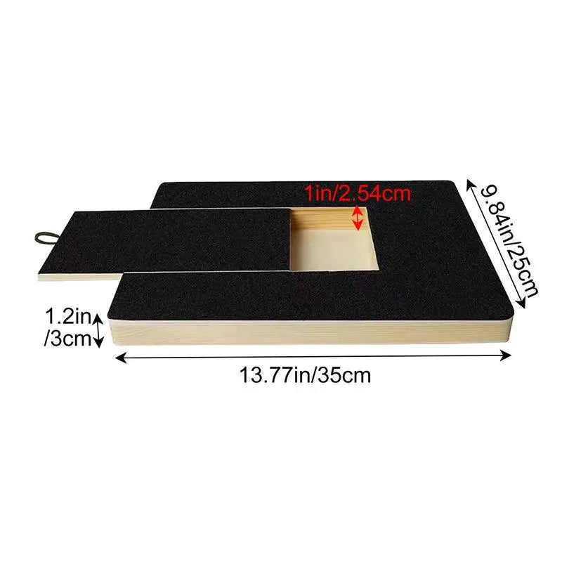 Placa de Lixa para Unhas de Cães – Brinquedo de Madeira Deslizante com Compartimento para Petiscos