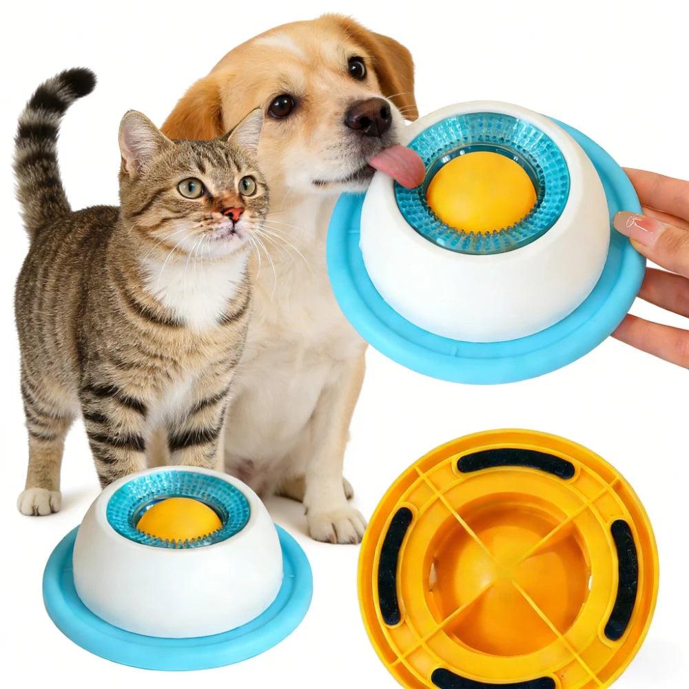 Brinquedos de Estimulação para Cães e Gatos – Tapete de Lamber / Comedouro Lento – Prato para Iogurte e Petiscos – Interativo – Ajuda a Gastar Energia e Cuida da Saúde Bucal