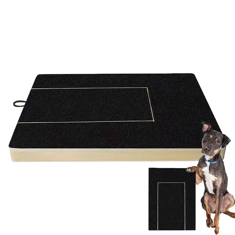 Placa de Lixa para Unhas de Cães – Brinquedo de Madeira Deslizante com Compartimento para Petiscos